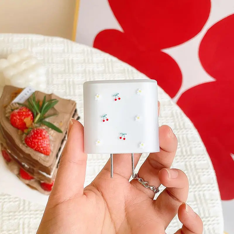 Cute heart-shaped charging case for Smartphone, Laptop, Tablet, PC, Apple iPhone, iPad, MacBook, iOS, Android, Samsung | Premium Silicone, shockproof, scratch-resistant,protective cover.