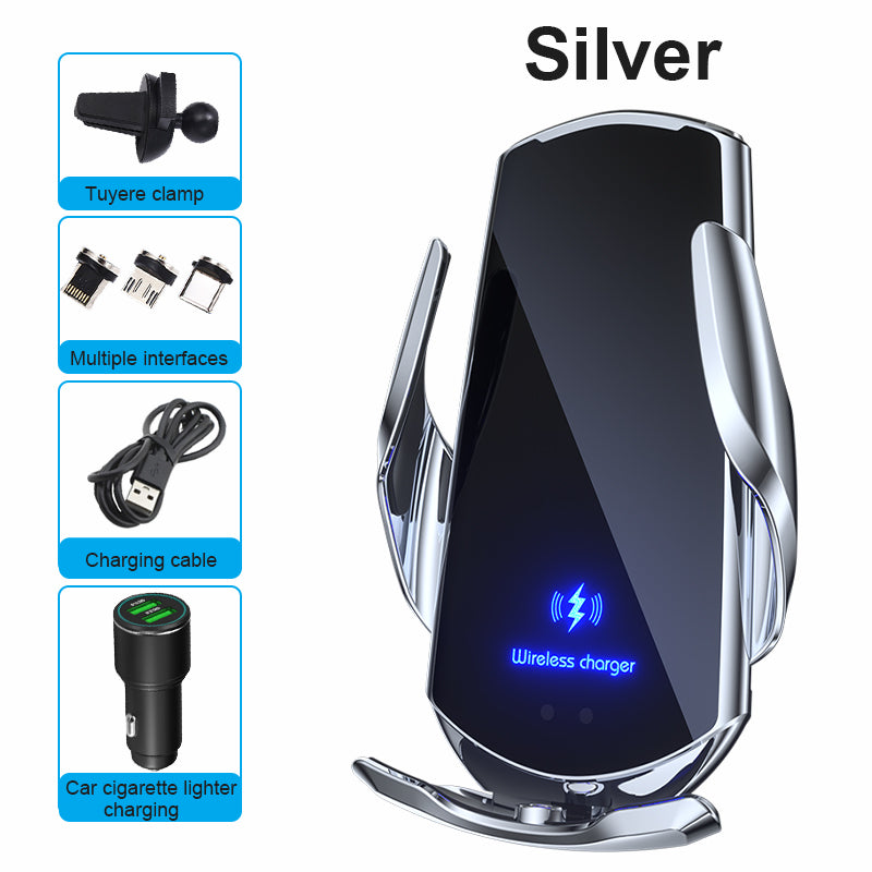 Car Wireless Phone 30 W Fast Charger |  Premium USB Type-C with Magnetic Infrared Sensor, LED Indicator & Car Mount - Compatible with Smartphones, Apple iPhone, Samsung, iOS & Android