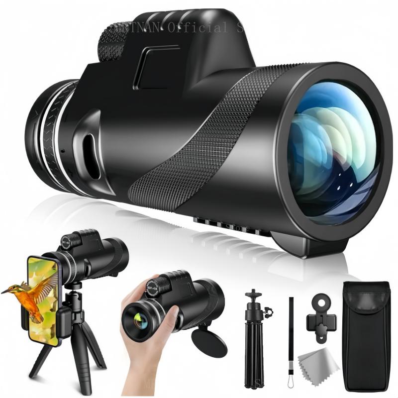 High-Quality Portable Zoom HD 5000m Telescope, Foldable, for Long Distances | Professional Mini Telescope, Powerful: Hunting, Sports, Outdoor, Camping, Travel | Smartphones, Apple iPhone, Samsung, iOS & Android