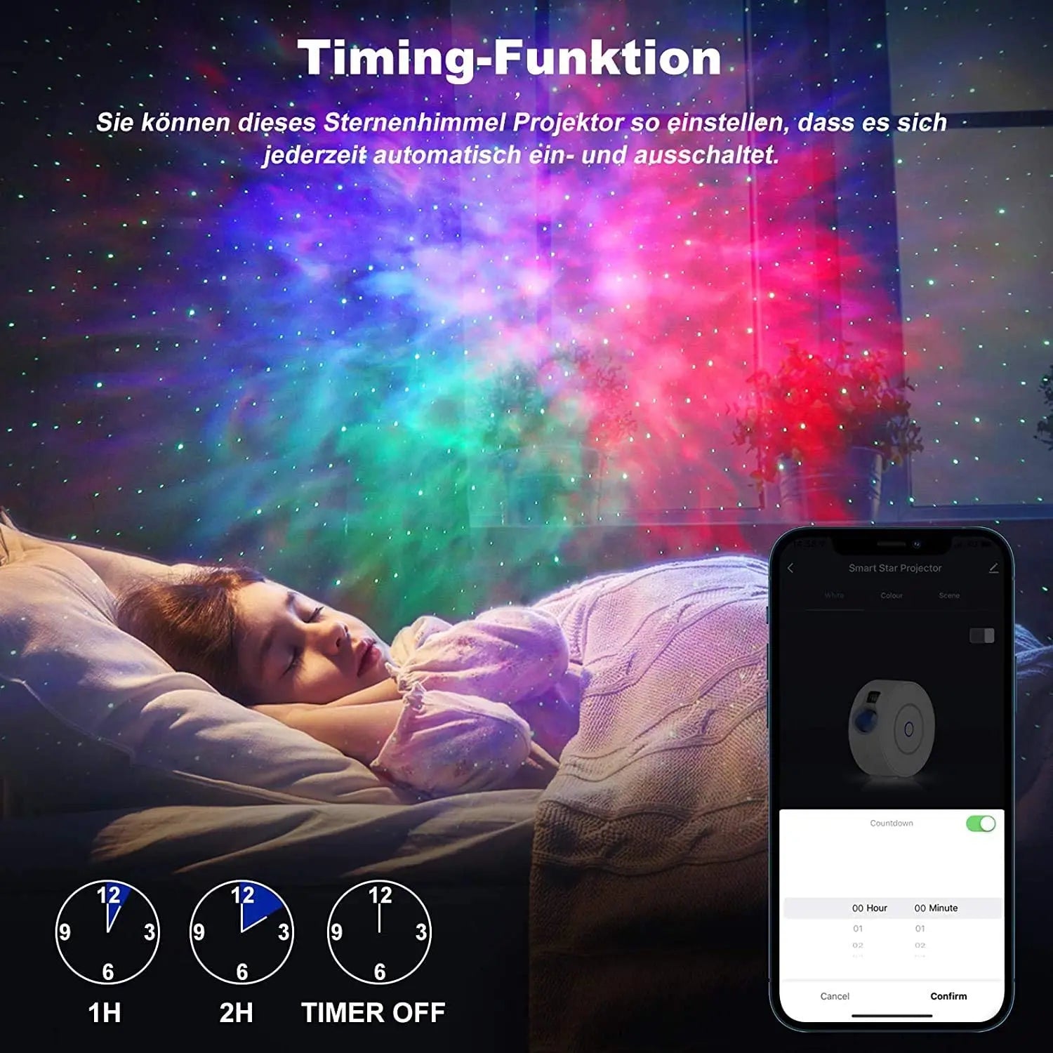 Premium Star Projector Light: Colorful Nebula Cloud Night Light, Dynamic Galaxy Star Night Light for Smartphone, Laptop, Tablet, PC, Apple iPhone, iPad, MacBook, iOS, Android, Samsung Bedroom, Playroom, Party | Limited Edition 