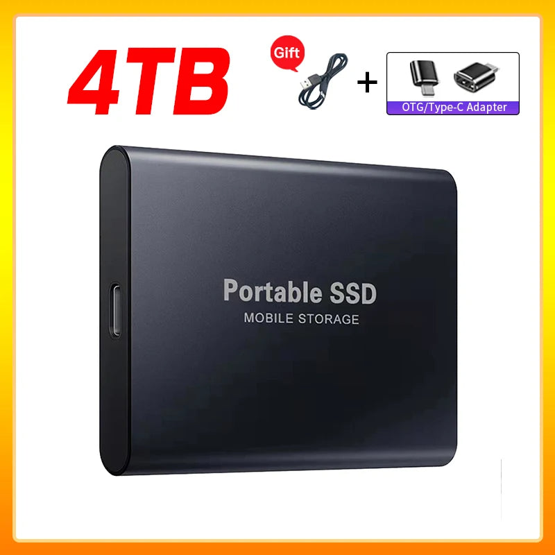 Tragbare externe Festplatte 1TB/2TB/32/64 USB 3.1 - Prämie Hochgeschwindigkeits-SSD 500g für Laptops, Mac und PCs