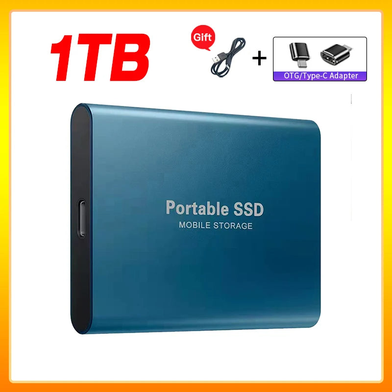 Tragbare externe Festplatte 1TB/2TB/32/64 USB 3.1 - Prämie Hochgeschwindigkeits-SSD 500g für Laptops, Mac und PCs