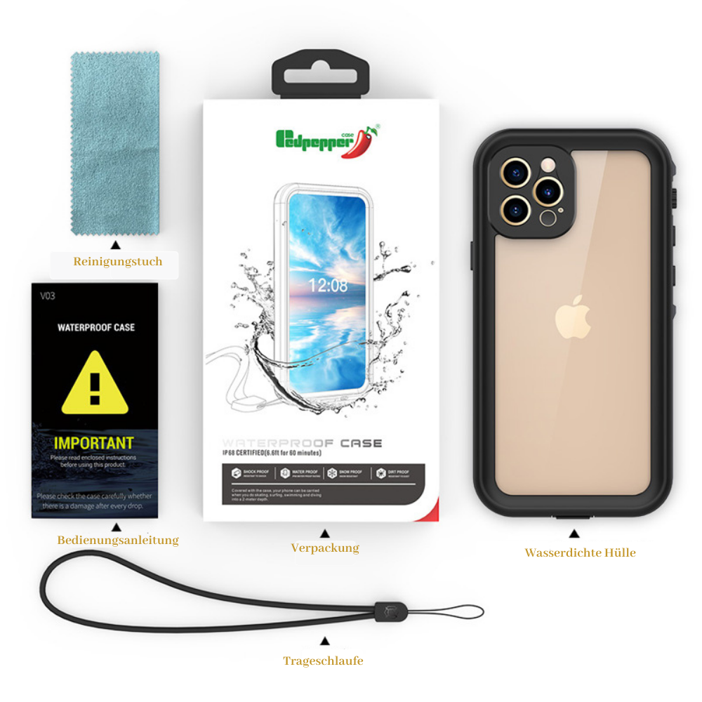 Militärstandard Wasserdichte IP68 iPhone Hülle mit MagSafe: Für Tauchen & Outdoor-Sport | Stoßfest & Langlebig - Phone Heaven Zone