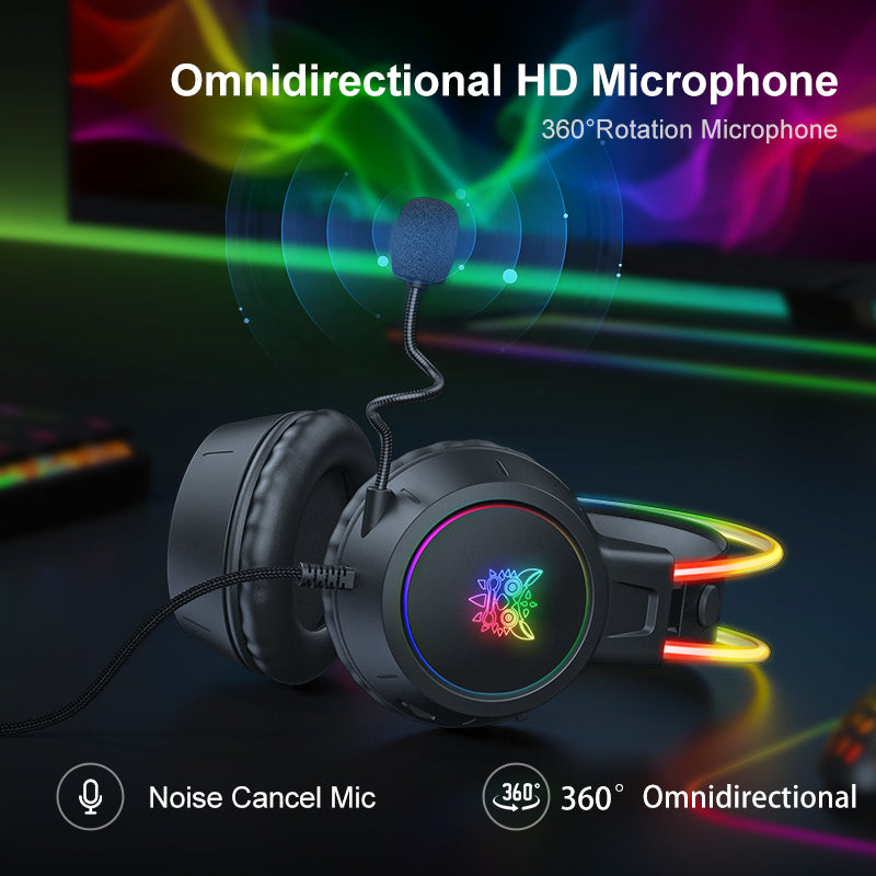 Premium Onikuma 2024 New Headset: Full RGB PC Gaming Headphones with RGB Lights for Gaming Colleagues | Limited Edition