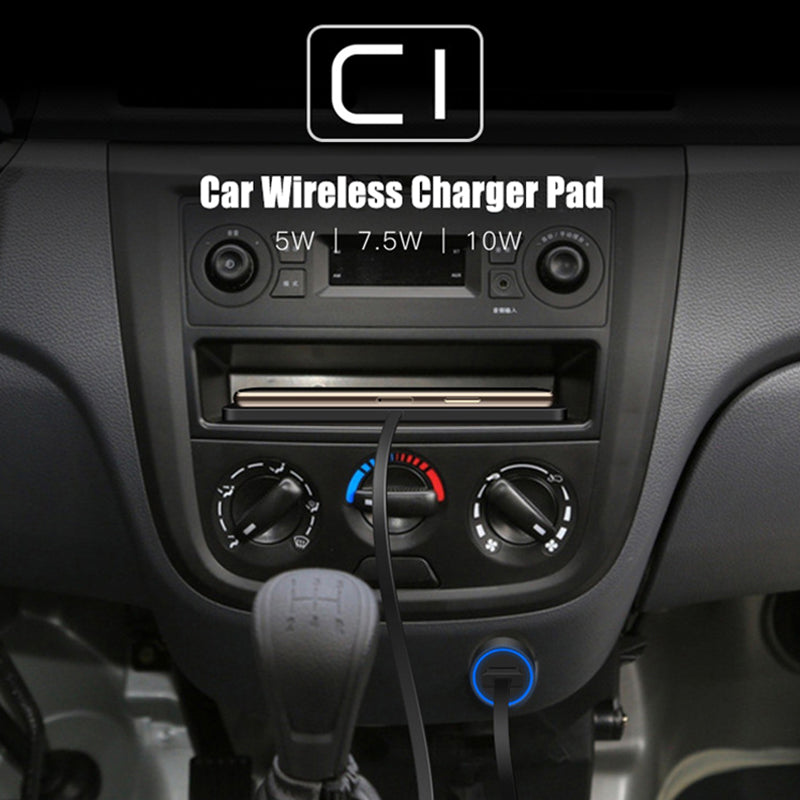 Premium 30W Wireless Car Charger - Silicone Anti-Slip Pad Cradle Dock for Smartphones, Apple iPhone, Samsung, iOS & Android | Fast Wireless Car Charging Station