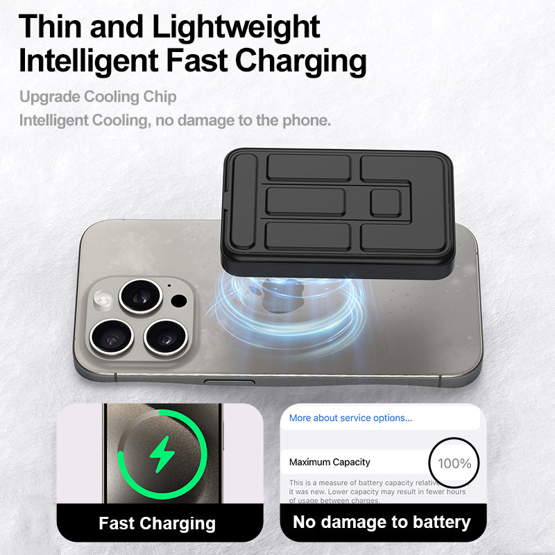 Premium 10,000mAh Magnetic Wireless Power Bank with PD Fast Charging | Portable Battery Pack for Smartphones, Apple iPhone, Samsung, iOS & Android, Watch, and AirPodss