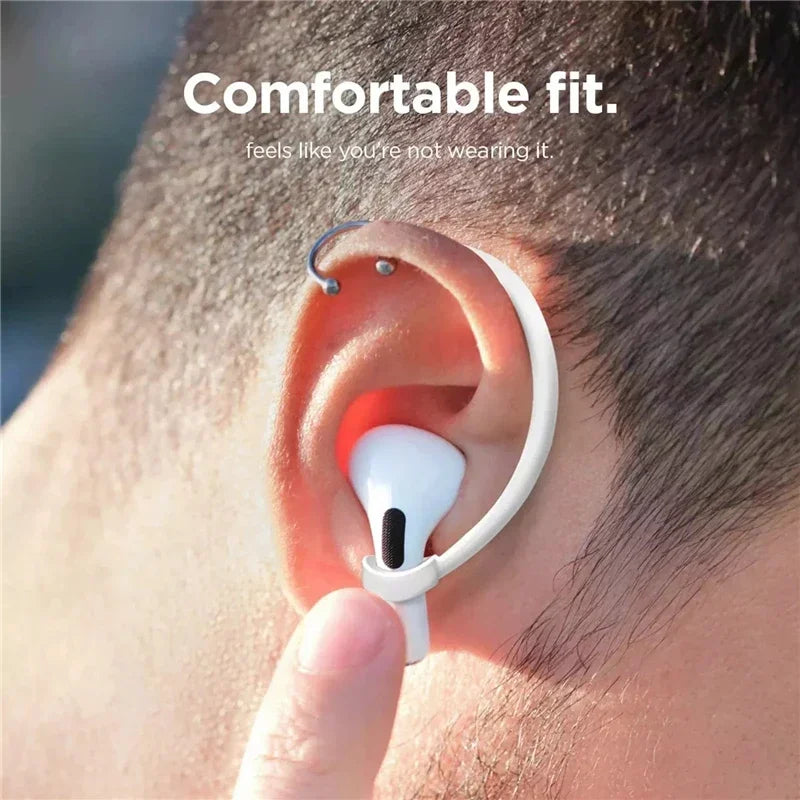 Premium Anti-Fall Silicone Ear Hooks for AirPods Pro & AirPods 4/3/2/1 and Pro Series 2024/2022/2021/2019/2016: High-Quality Bluetooth Headphone Accessory for Sports - Secure Fit & Comfort