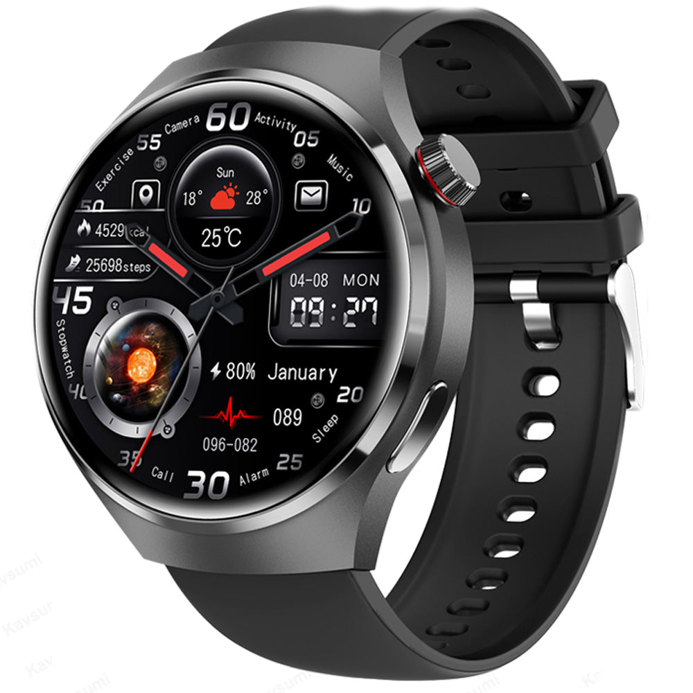 Premium GPS-Smartwatch für Männer: 360*360 HD-Bildschirm, Herzfrequenz, Bluetooth-Anruf, NFC, IP68 wasserdicht, Blutzucker