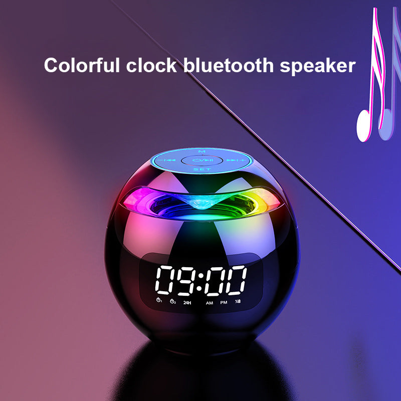 Mini Speaker with Bluetooth: Portable Smart Induction Digital Alarm Clock + High Quality Bluetooth 5.0 Speaker with LED Display, TF Card Slot, MP3 and USB Charging Function