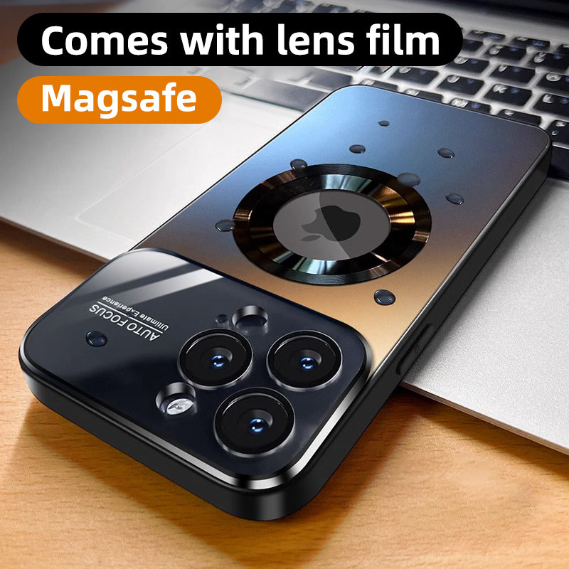 Luxury Matte Magnetic iPhone Case with Glass Lens Camera Protection | Shockproof & MagSafe Compatible | Armor Protective Cover for Apple iPhone 16/15/14/13/12 Pro Max Plus Mini | Limited Edition