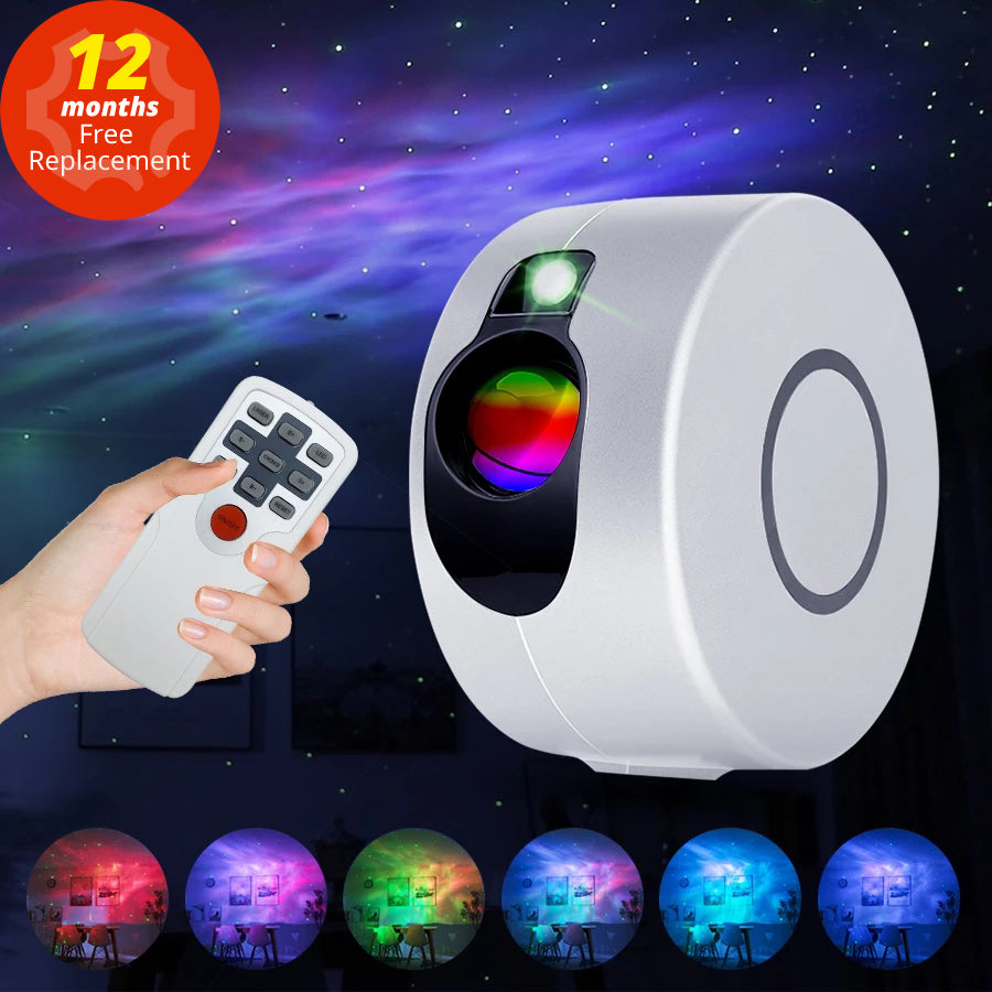 Premium Star Projector Light: Colorful Nebula Cloud Night Light, Dynamic Galaxy Star Night Light for Smartphone, Laptop, Tablet, PC, Apple iPhone, iPad, MacBook, iOS, Android, Samsung Bedroom, Playroom, Party | Limited Edition 