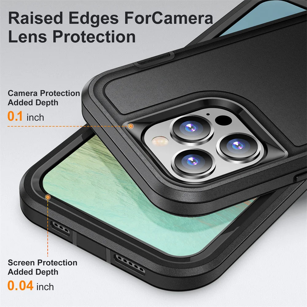 Premium Waterproof iPhone Case with 360-Degree Protection: Screen Protector, Shockproof, Scratch-Resistant | MagSafe Case with Camera Lens Protection for Apple iPhone 16/15/14/13/12 Pro Max, Plus, Mini | Armor Phone Case