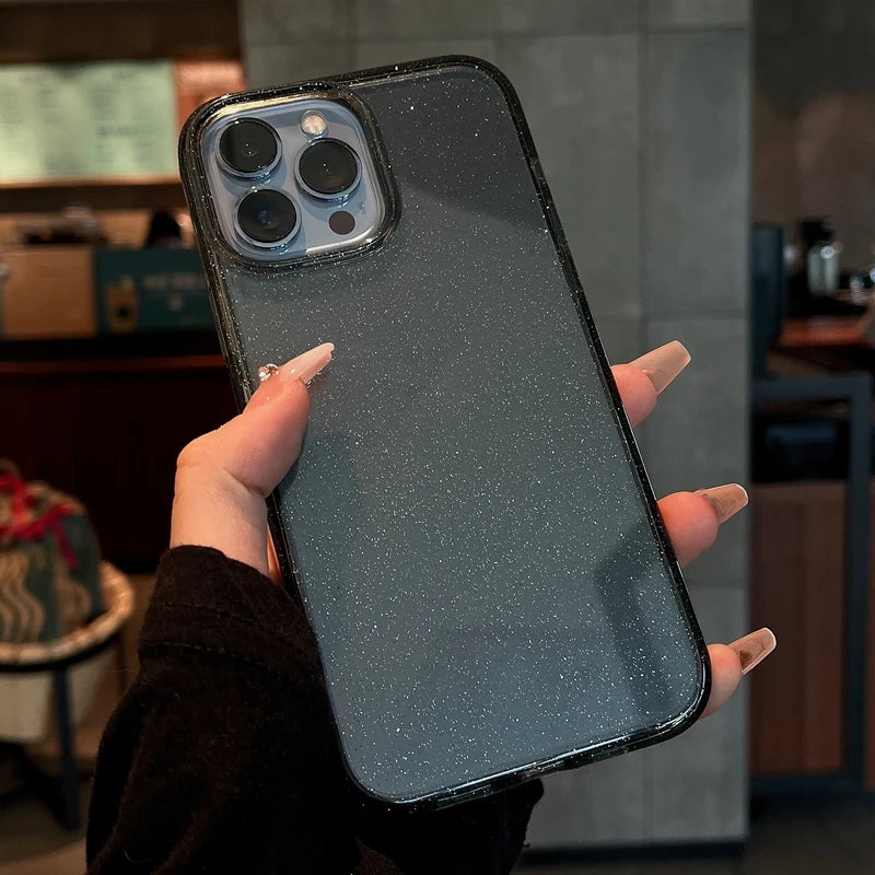 Luxus Bling Glitzer Transparente Stoßfeste Hülle für Apple iPhone 17/17 Air, 16/16e, 15, 14, 13 Pro Max Plus | Stilvoll & Schützend