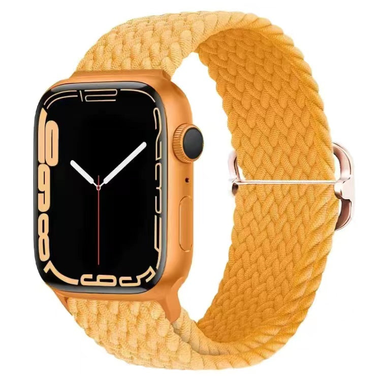 Luxus Nylon geflochtene Solo-Schlaufe für Apple Watch Armband 45mm 44mm 40mm Serie 9 8 7 6 5 4 SE2 Ultra | Verstellbares