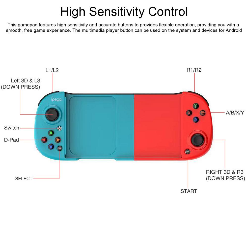 High-Quality Android Gamepad for Smartphone, Laptop, Tablet, PC, Apple iPhone, iPad, MacBook, iOS, Android, Samsung Wireless Bluetooth Phone, Directly Connected with Gamepad | Limited Edition