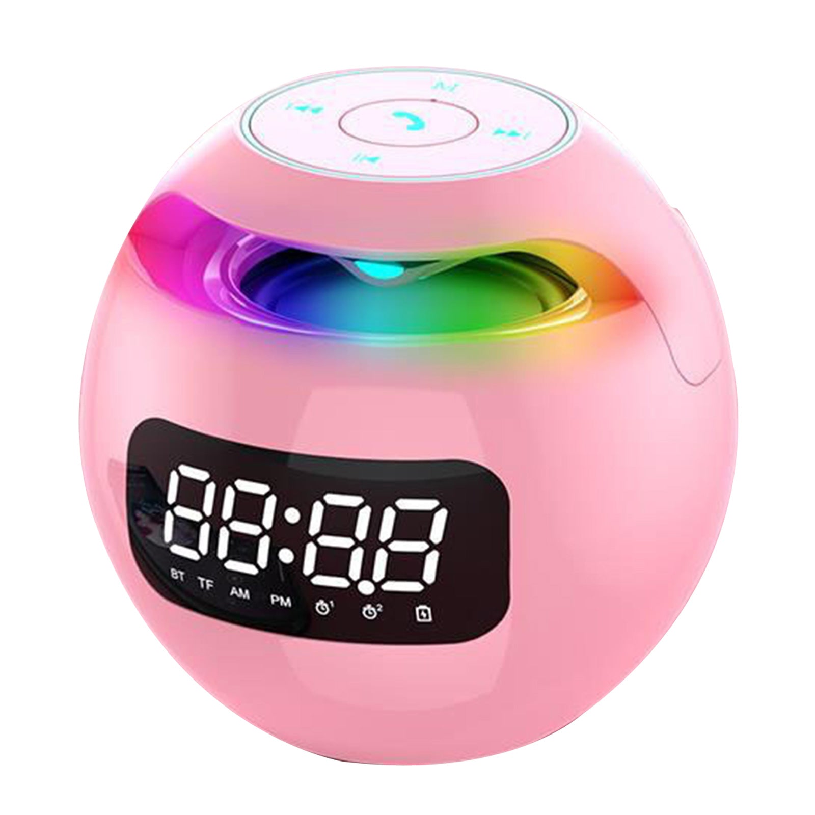 Mini Speaker with Bluetooth: Portable Smart Induction Digital Alarm Clock + High Quality Bluetooth 5.0 Speaker with LED Display, TF Card Slot, MP3 and USB Charging Function