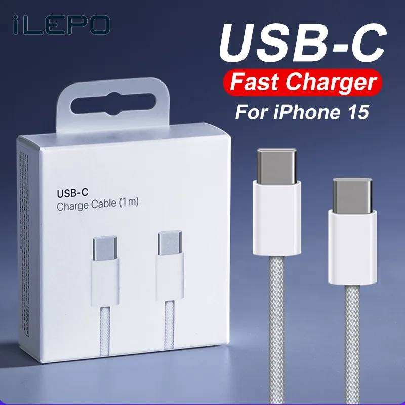 High Durability USB-C Kabel für Apple iPhone 15 Pro Max, PD 60W Schnellladung, Huawei, Xiaomi, Samsung, Typ C Geflechtkabel