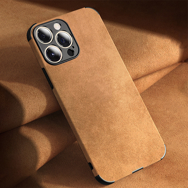 High-Quality Leather iPhone Case with Shockproof Camera Cover | MagSafe Compatible for Apple iPhone 16/15/14/13/12 Pro Max Plus Mini | Armor Protective Cover