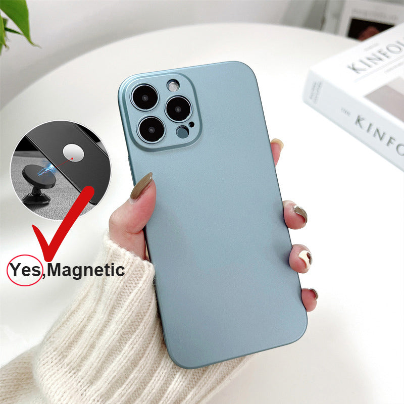 Magnetic Ultra-Thin Car Mount For Apple iPhone 16/15/14/13/12 Pro Max Plus Min Case | Shockproof Matte Lightweight Protective Cover