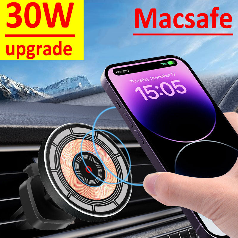 Prämie Magnetisches 30W Auto Kabelloses Ladegerät mit Telefonhalterung für Apple iPhone 14,13, 12 Pro Max Mini