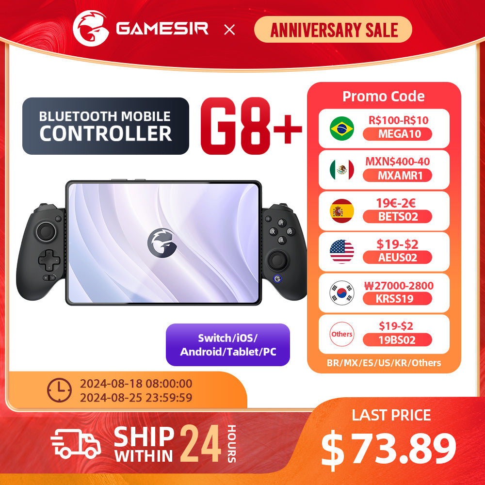 High-Quality G8 Galileo Type C Gamepad: Mobile Controller with Hall-Effect Stick for Smartphone, Laptop, Tablet, PC, Apple iPhone, iPad, MacBook, iOS, Android, Samsung, PS Remote Play, Cloud Gaming | Limited Edition