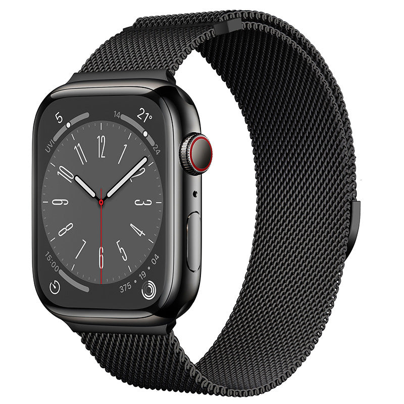 Milanese Loop Armband für Apple Watch Ultra 9 8 7 6 5 4 SE, 45mm 49mm 44mm 41mm 40mm | Premium Metall Magnetisches Armband, Doppelprofil für iWatch 3 42mm - Phone Heaven Zone