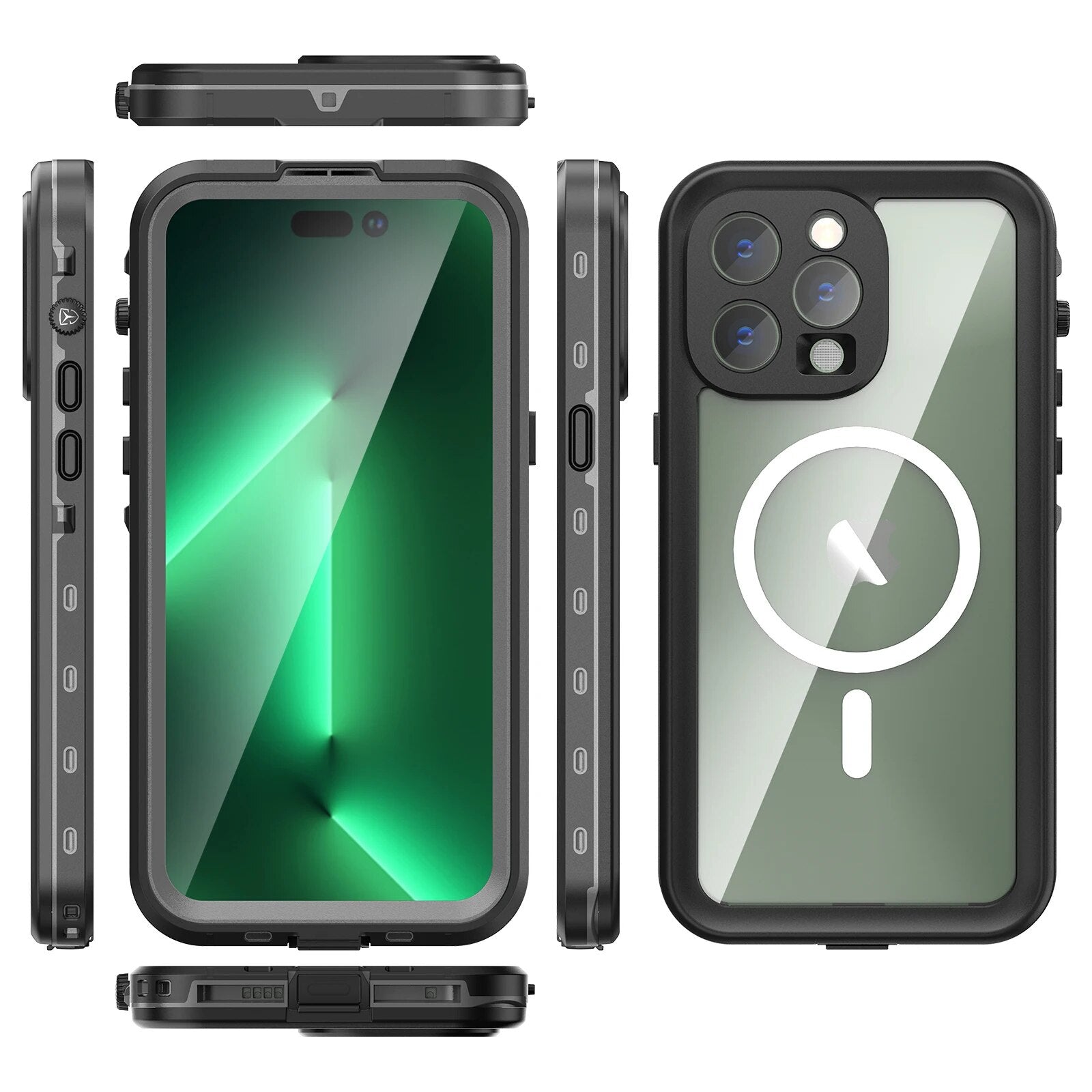 Militärstandard Wasserdichte IP68 iPhone Hülle mit MagSafe: Für Tauchen & Outdoor-Sport | Stoßfest & Langlebig - Phone Heaven Zone