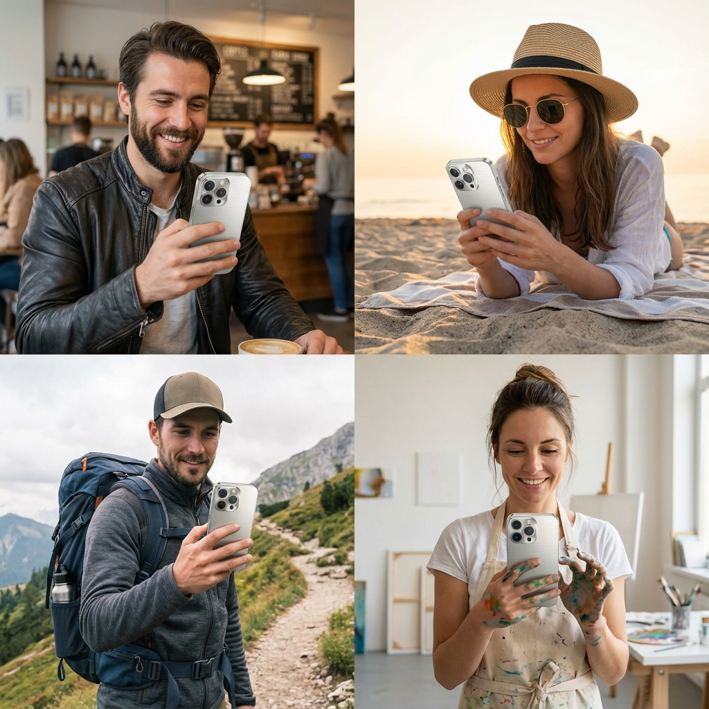 Luxus Metall iPhone Hülle Case mit MagSafe – 360° Kamera- und Display-Schutz, robuster Aluminiumrahmen, stoßfest, kratzfest, rutschfest, ultradünnes Slim-Design, magnetisch, kabelloses Laden, edles Premium-Cover, Anti-Fingerprint-Beschichtung