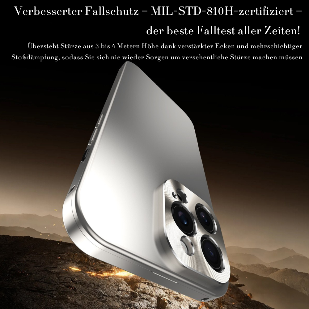 Luxury Shockproof Magnetic Phone Case - Slim Aluminum Frame with Full Lens Protection, Wireless Charging Compatible