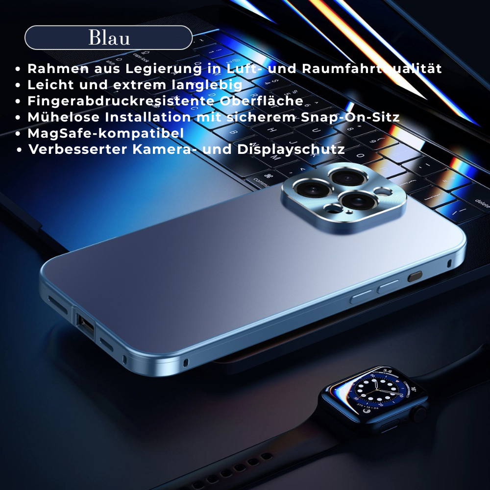 Luxury Shockproof Magnetic Phone Case - Slim Aluminum Frame with Full Lens Protection, Wireless Charging Compatible