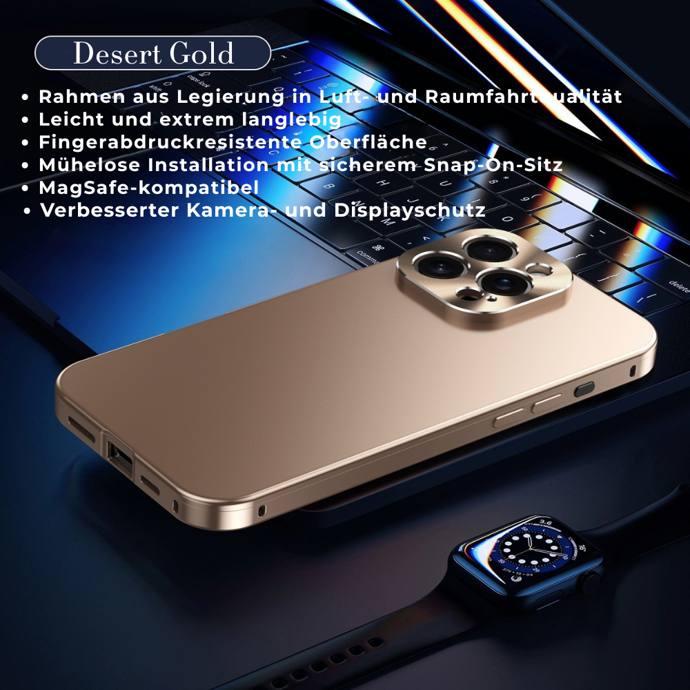 Luxury Shockproof Magnetic Phone Case - Slim Aluminum Frame with Full Lens Protection, Wireless Charging Compatible