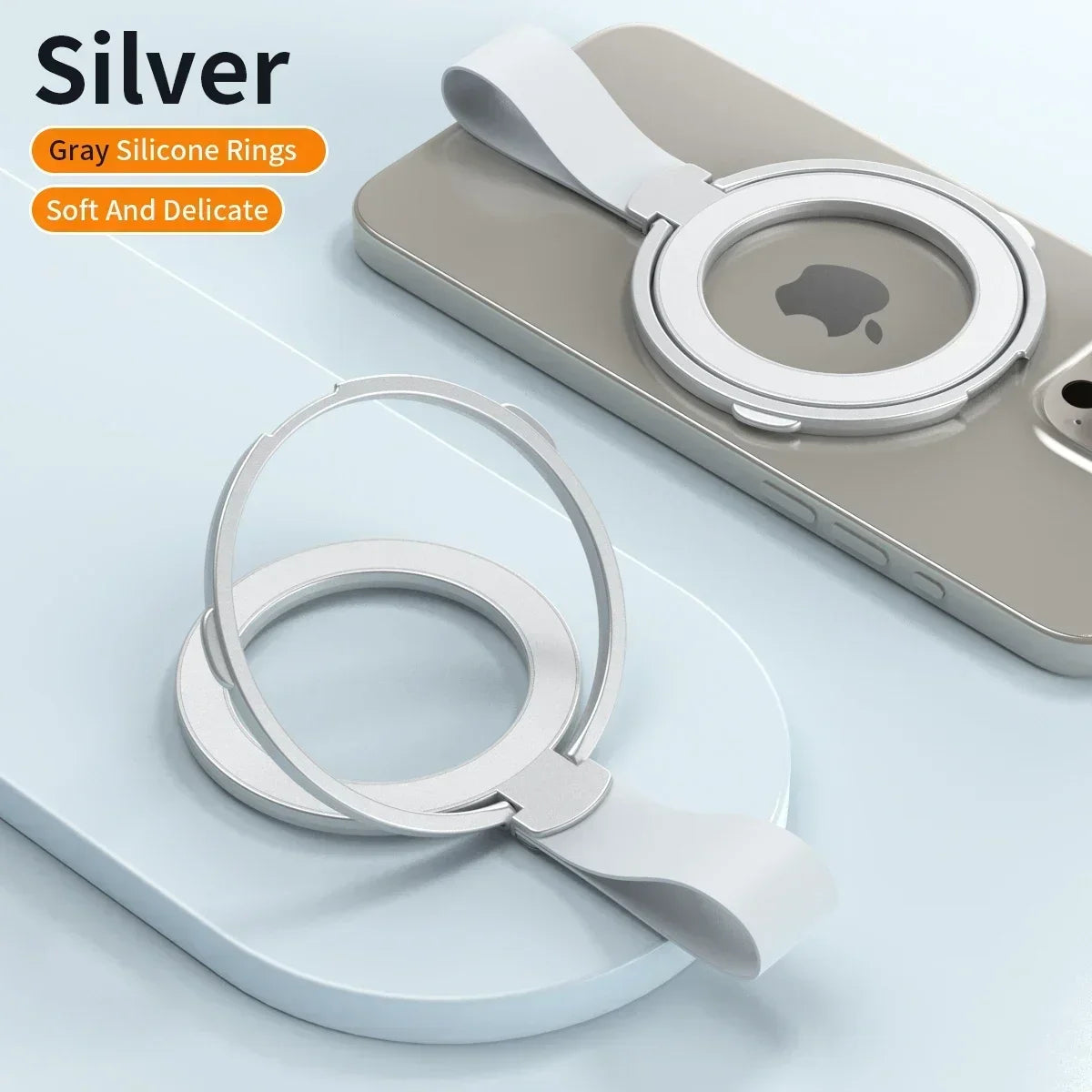 High-Quality Magnetic Phone Ring Holder for Smartphones, Apple iPhone, Samsung, iOS & Android Phone Stand with Strap: Compatible with Apple Samsung & Android | Detachable Phone Grip