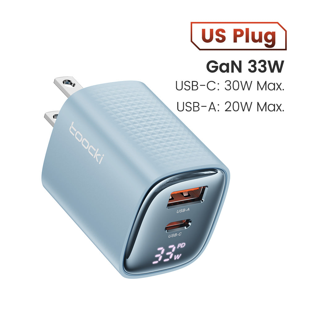 Premium Tech GaN USB Type C Charger 65W 45W PPS PD QC 4.0 | Fast Charger for Smartphones, Apple iPhone, Samsung, iOS & Android MacBook, Laptop, iPad, AirPods, Tablet, iOS,