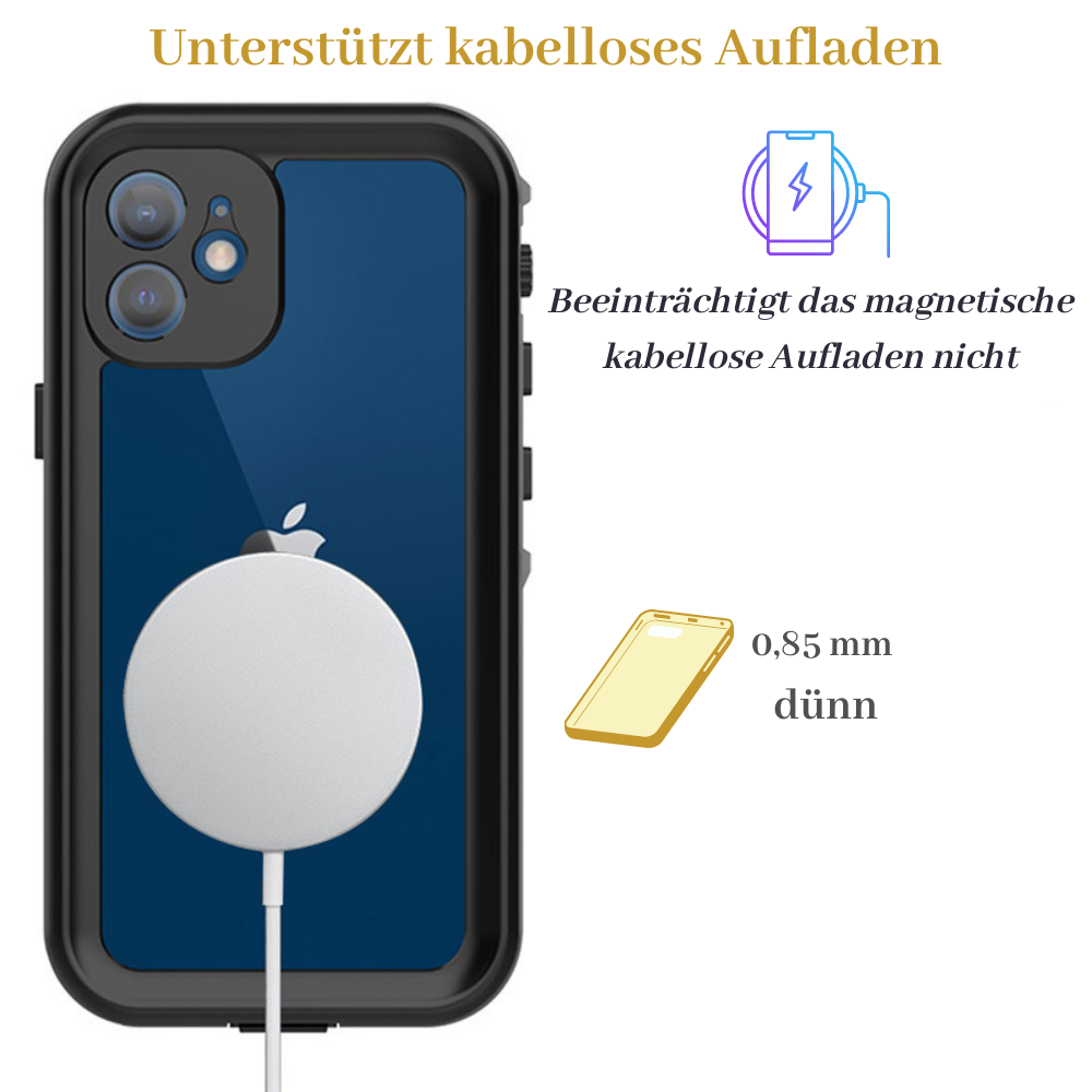 Militärstandard Wasserdichte IP68 iPhone Hülle mit MagSafe: Für Tauchen & Outdoor-Sport | Stoßfest & Langlebig - Phone Heaven Zone