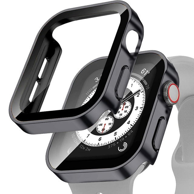 Premium Case for Apple Watch 45mm 41mm 44mm 40mm, Tempered Glass Screen Protector, iWatch Series 10/9/8/7/6/5/4/3/2/1 & Ultra 2/1, SE: 2024, 2023, 2022, 2021, 2020, 2019, 2018, 2017, 2016 | High-Quality Glass, Case, and Casing | Limited Edition