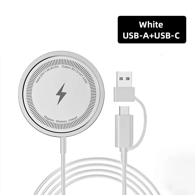 MagSafe Magnetic Wireless Charger | 30W Fast Charging Pad for Smartphones, Apple iPhone, Samsung, iOS & Android AirPods, MagSafe iPhone Phone Charger Dock Station