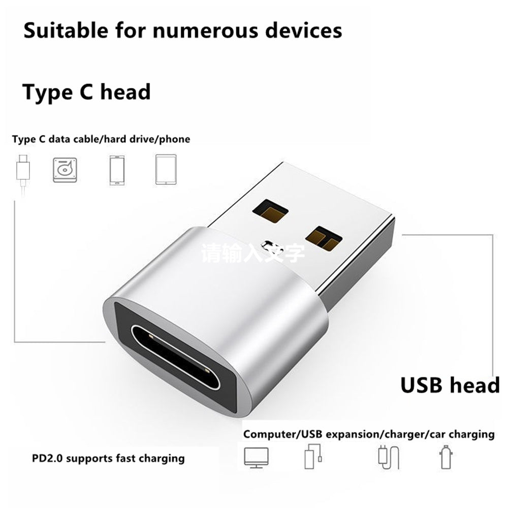 Premium 3D USB OTG Adapter | Type C for Smartphone, Laptop, Tablet, PC, Apple iPhone, iPad, MacBook, iOS, Android, Samsung AirPods, Type C Cable – Data and Charging Converter