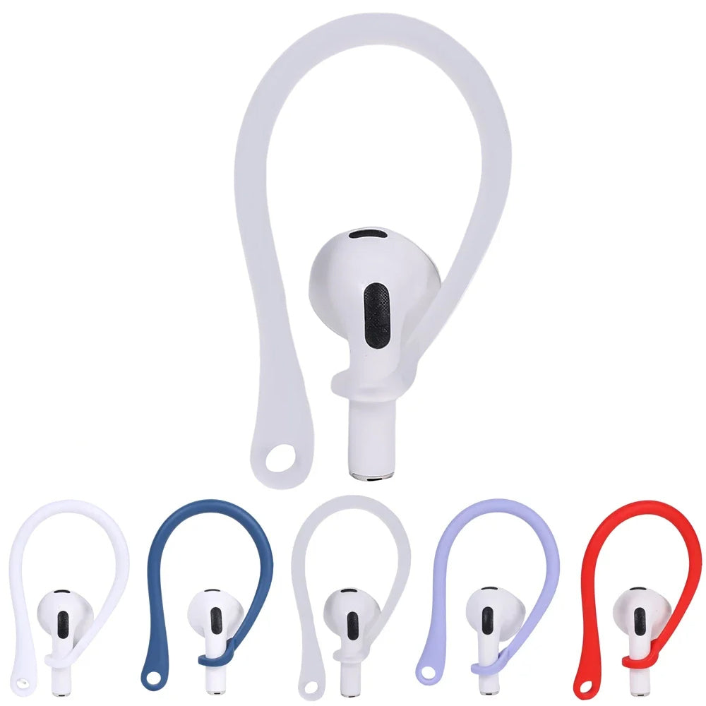 1-6 Pairs Silicone Ear Hooks for Apple AirPods Pro, Good Quality Anti-fall Accessories Bluetooth Headphone Holder for Apple