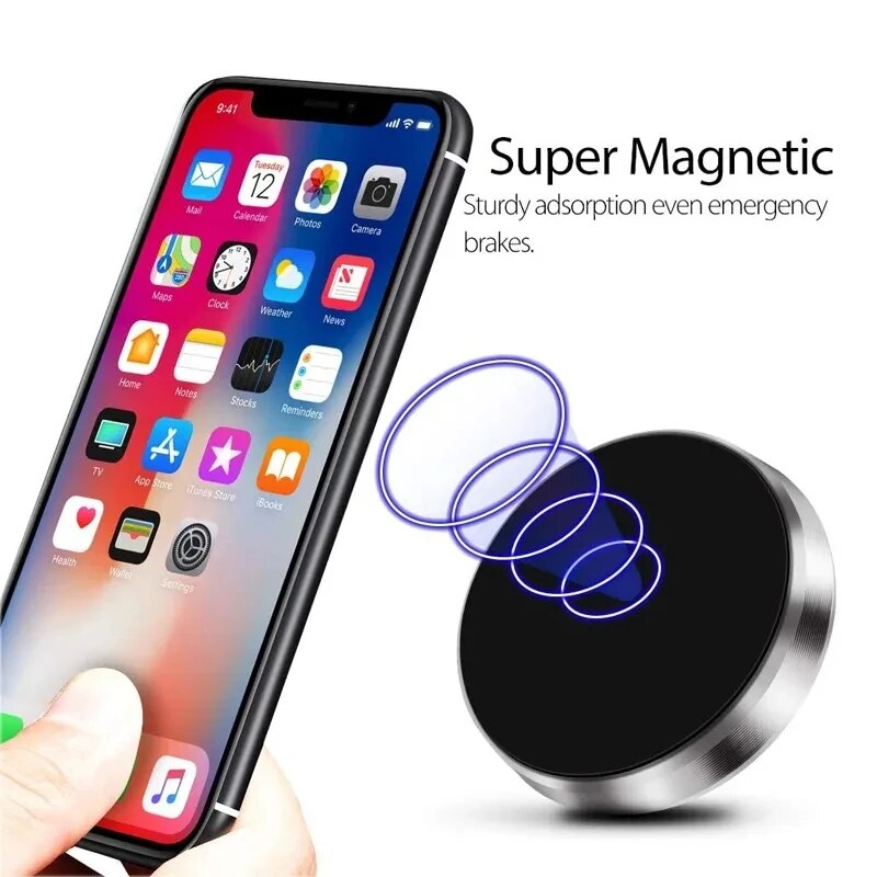 Professional Magnetic Universal Car Phone Holder, Premium Dashboard & Wall Magnet, Compatible with Smartphones, Apple iPhone, Samsung, iOS & Android Huawei & Android