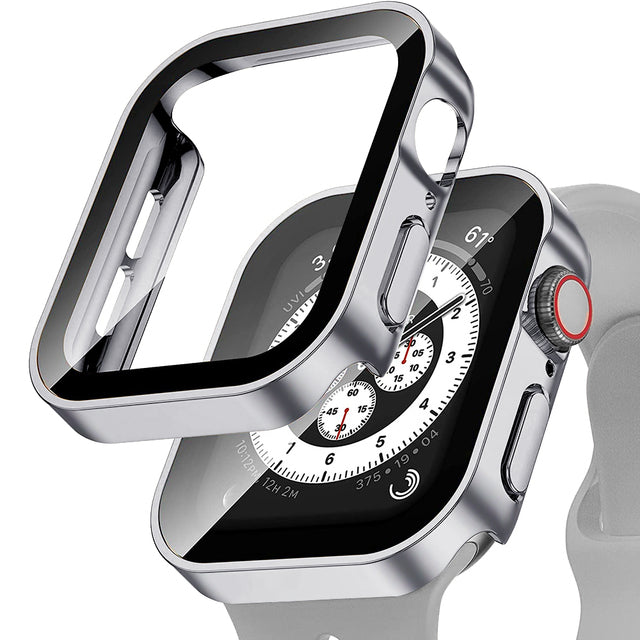 Premium Case for Apple Watch 45mm 41mm 44mm 40mm, Tempered Glass Screen Protector, iWatch Series 10/9/8/7/6/5/4/3/2/1 & Ultra 2/1, SE: 2024, 2023, 2022, 2021, 2020, 2019, 2018, 2017, 2016 | High-Quality Glass, Case, and Casing | Limited Edition