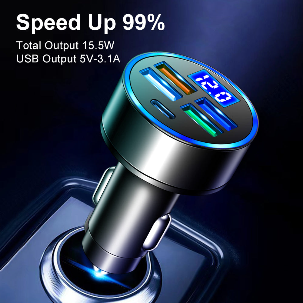 High-Quality FM Transmitter, Wireless Car, Bluetooth 5.0, USB Charger, Car Aux Radio, MP3 Player, Music, Hands-Free Kit | Premium Auto Car Charger Smartphones, Apple iPhone, Samsung, iOS & Android