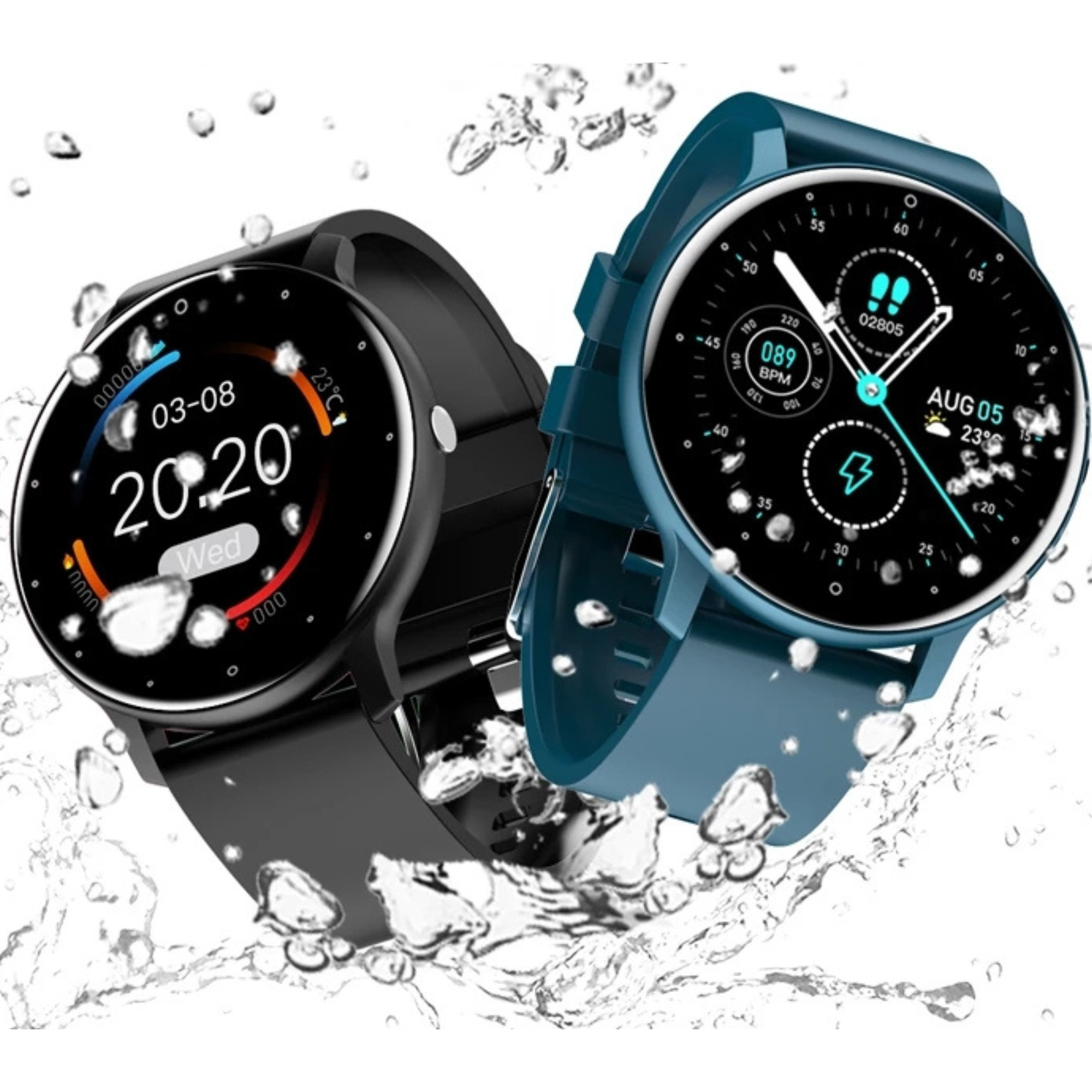 Premium 2024 Neue Smartwatch für Männer: Touchscreen, Sport Fitness, IP67 Wasserdicht, Bluetooth, Android, Apple iOS