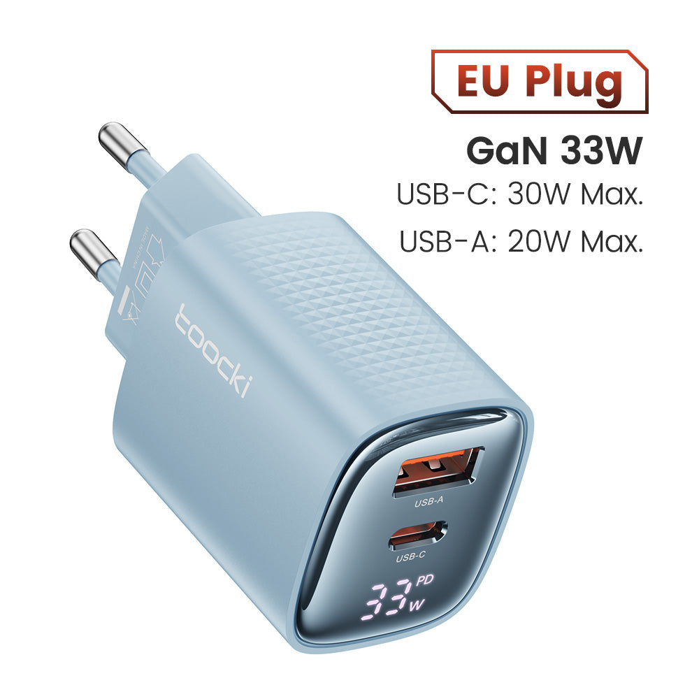 Premium Tech GaN USB Type C Charger 65W 45W PPS PD QC 4.0 | Fast Charger for Smartphones, Apple iPhone, Samsung, iOS & Android MacBook, Laptop, iPad, AirPods, Tablet, iOS,