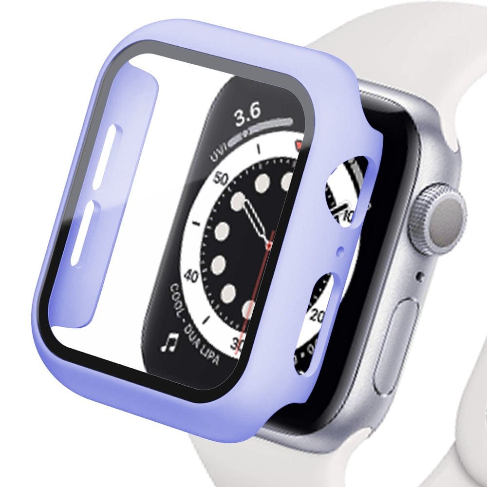 Gehärtete Glasschutz PC-Stoßfänger Apple Watch Serie 9/8/7/6/5/4/SE Schutzfolie Gehäuse 38mm, 40mm, 41mm, 42mm,